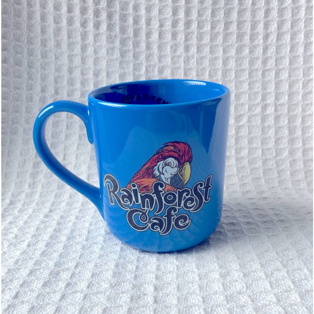 Vintage Rainforest Cafe Rio Blue Mug 1999